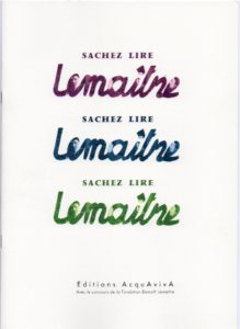 Sachez lire Lemaitre. 1963.