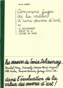 Comment juger de la valeur d’une oeuvre d’art....Documents lettristes No.24. Décembre 1984