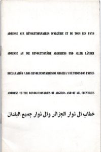 Adresse aux révolutionnaires d’Algérie, et de tous les pays