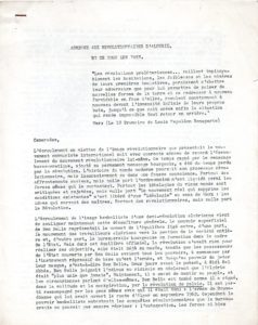 Adresse aux révolutionnaires d'Algérie