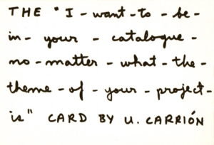The “ I-want-to-be-in-your-catalogue