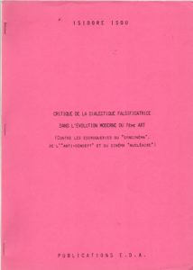 Critique de la dialectique falsificatrice dans l’évolution moderne du 7e art. (Contre les escroqueries du "syncinéma" de l'anti-concept et du cinéma nucléaire).