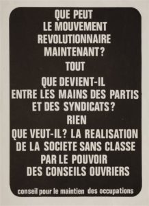 Que peut le mouvement révolutionnaire maintenant ?
