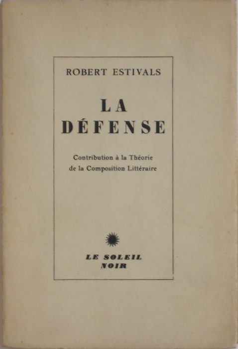 La défense. Contribution à la théorie de la composition littéraire.